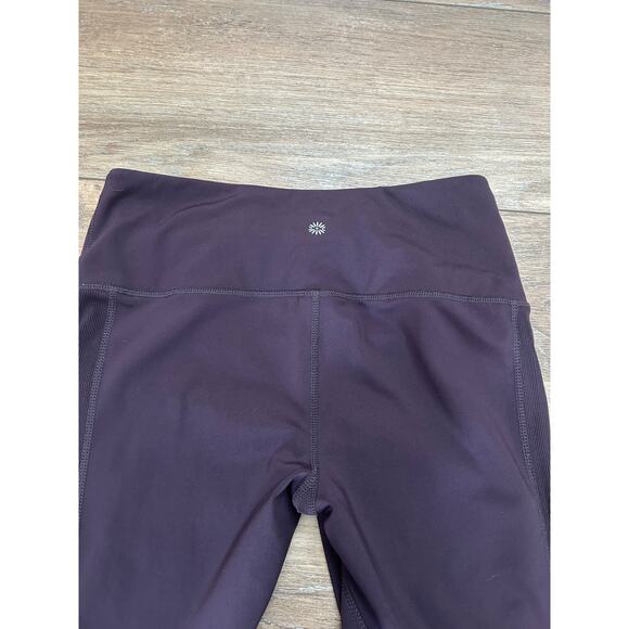 Tangerine Womens Leggings Size Small Plum Activewear Rib Trim Leggings - Picture 7 of 10